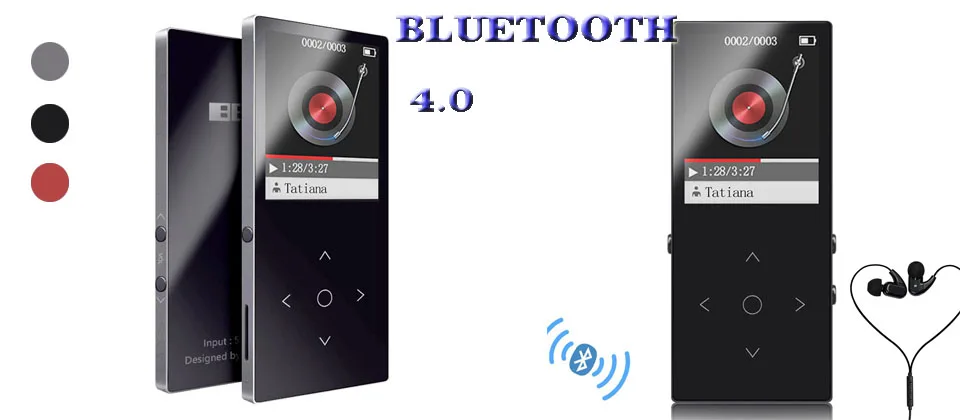 Hi-Fi mp3 плеер mp3 плеер все металлические разветвитель поддерживает запись, Bluetooth, фронтальная камера, Wi-до 128 ГБ TF карта Музыка