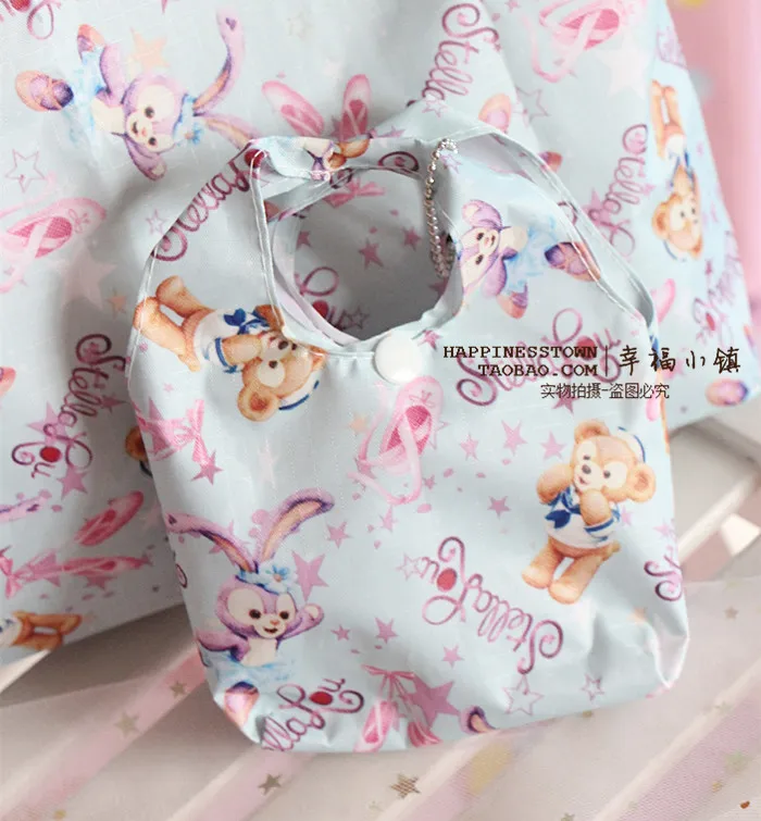 Японская Складная продуктовая сумка Duffy Bear Stellalou через плечо Экологичная для