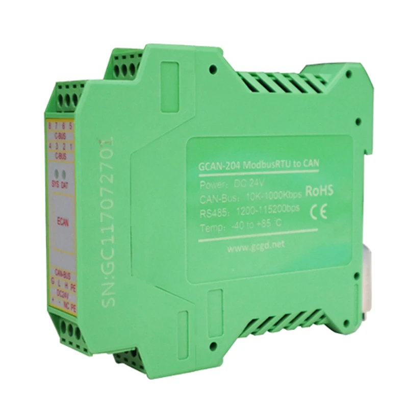 Конвертер Modbus RTU в CAN bus промышленного класса с din рейкой который используется для