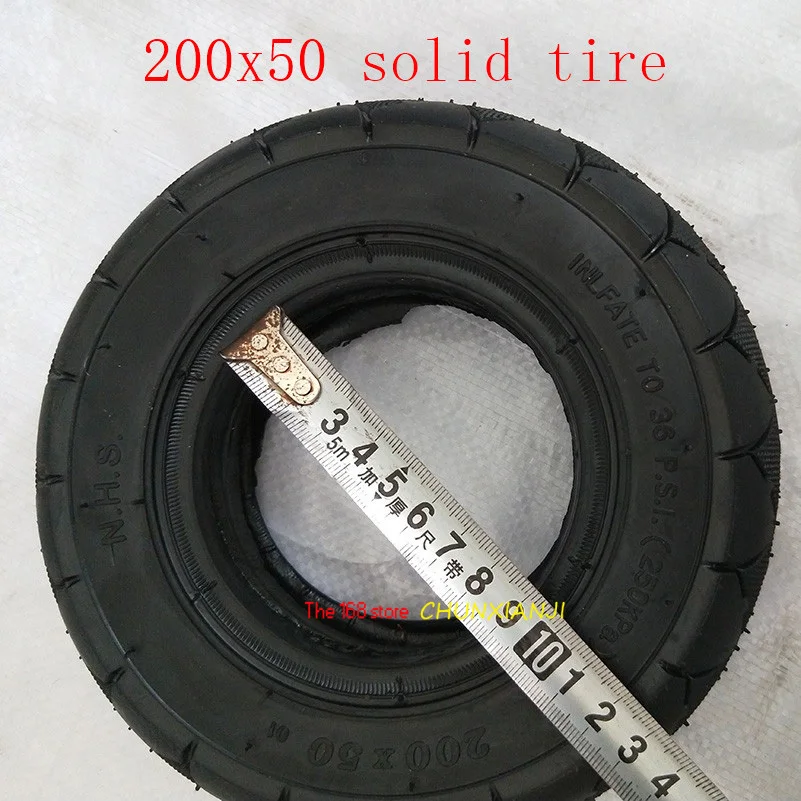 Новейшая бескамерная шина 200x50 (8x2) сплошная/наполненная пеной 200*50 для скутера Razor
