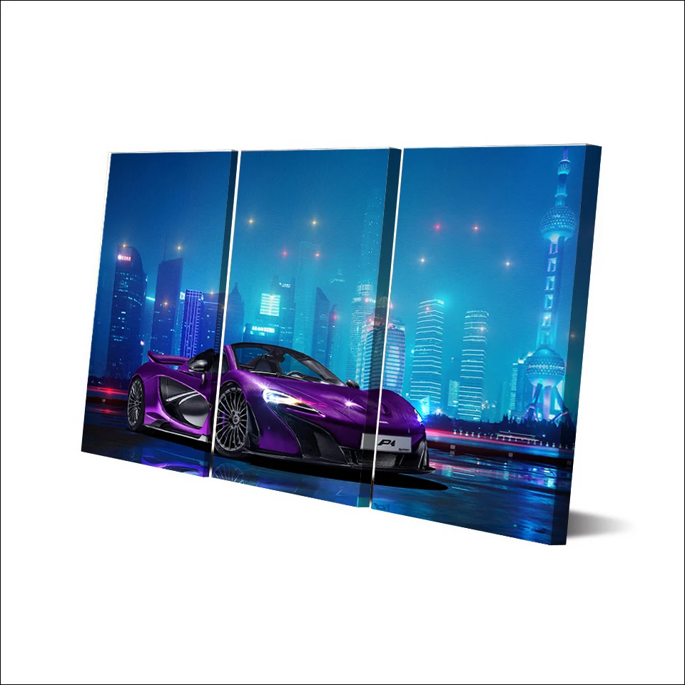 Modern Canvas Art Mclaren Luxury Car Poster HD Printed Wall Home Decor Painting Prints Wholesale Drop Shipping | Дом и сад
