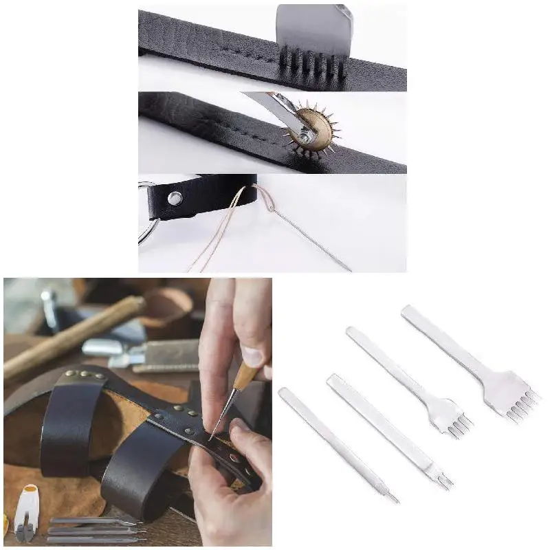 59 шт./компл. Кожа Craft ручные инструменты Kit для ручная швейная строчка штамповки седло делая HVR88