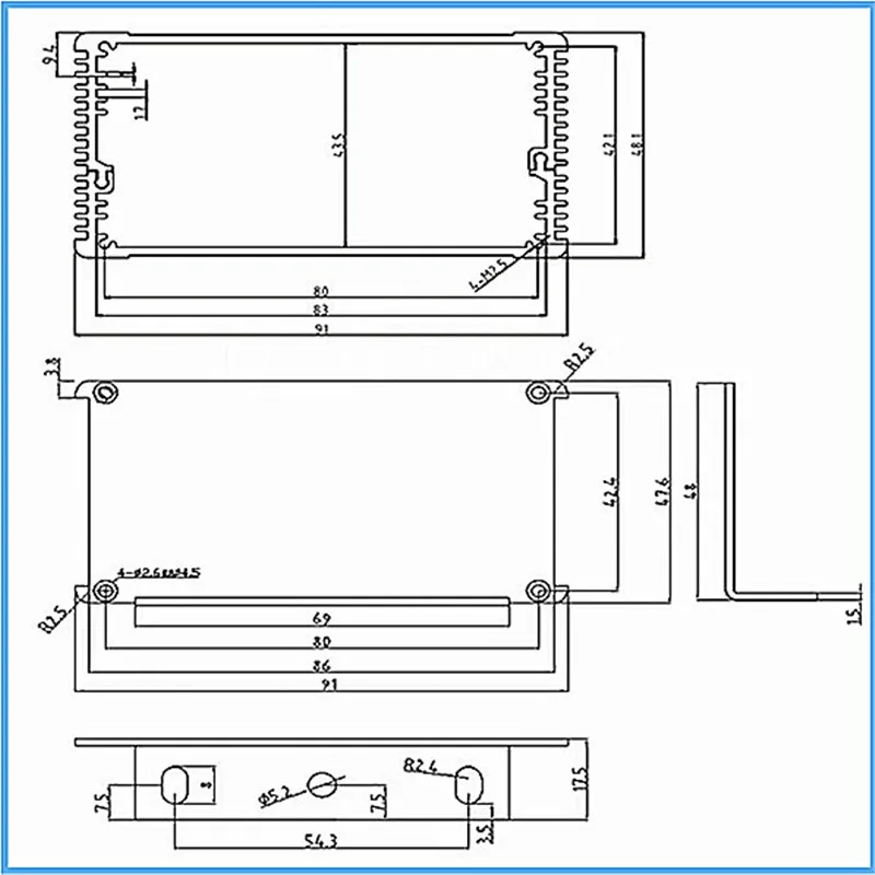 Алюминиевый выключатель корпуса алюминиевый корпус настенный монтаж усилителя