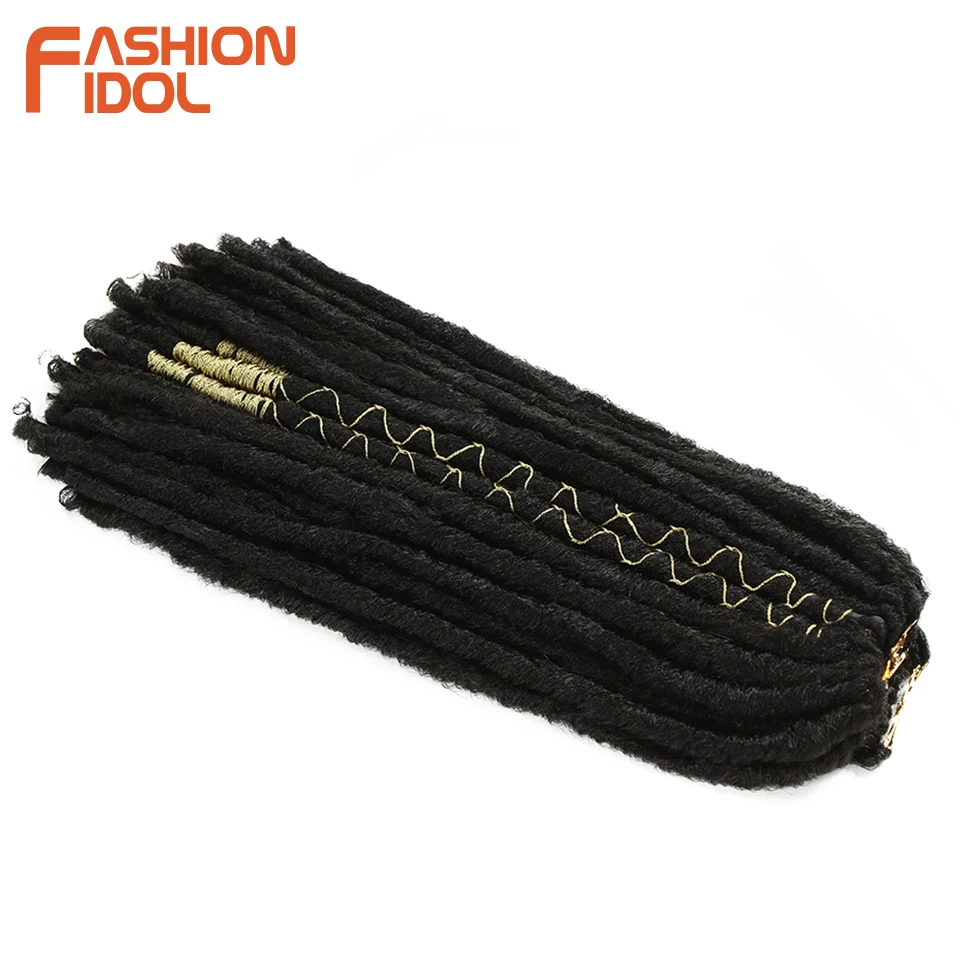 Мода IDOL Faux Locs волосы крючком косички 20 дюймов мягкие натуральные Kanekalon синтетические волосы для наращивания 10 стендов/упаковка богинские волосы