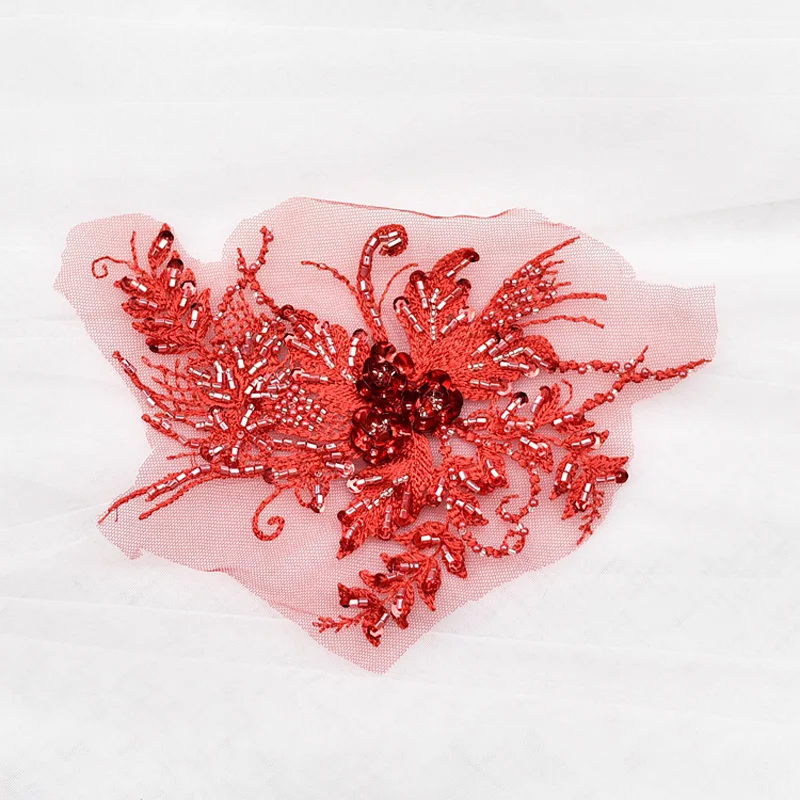 2 шт. кружевные аппликации с вышивкой из бисера | Дом и сад