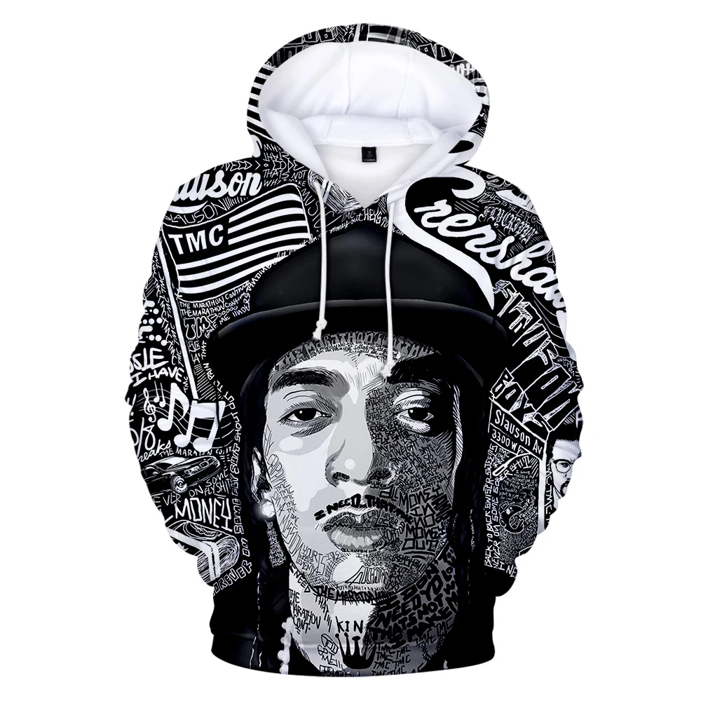 2019 nipsey hussle мужские толстовки с принтом высокого качества Длинные рукава