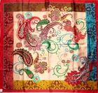 Высота 90*90 см, роскошный дворец, цветочный узор кешью, Дамский атласный Шелковый большой квадрат