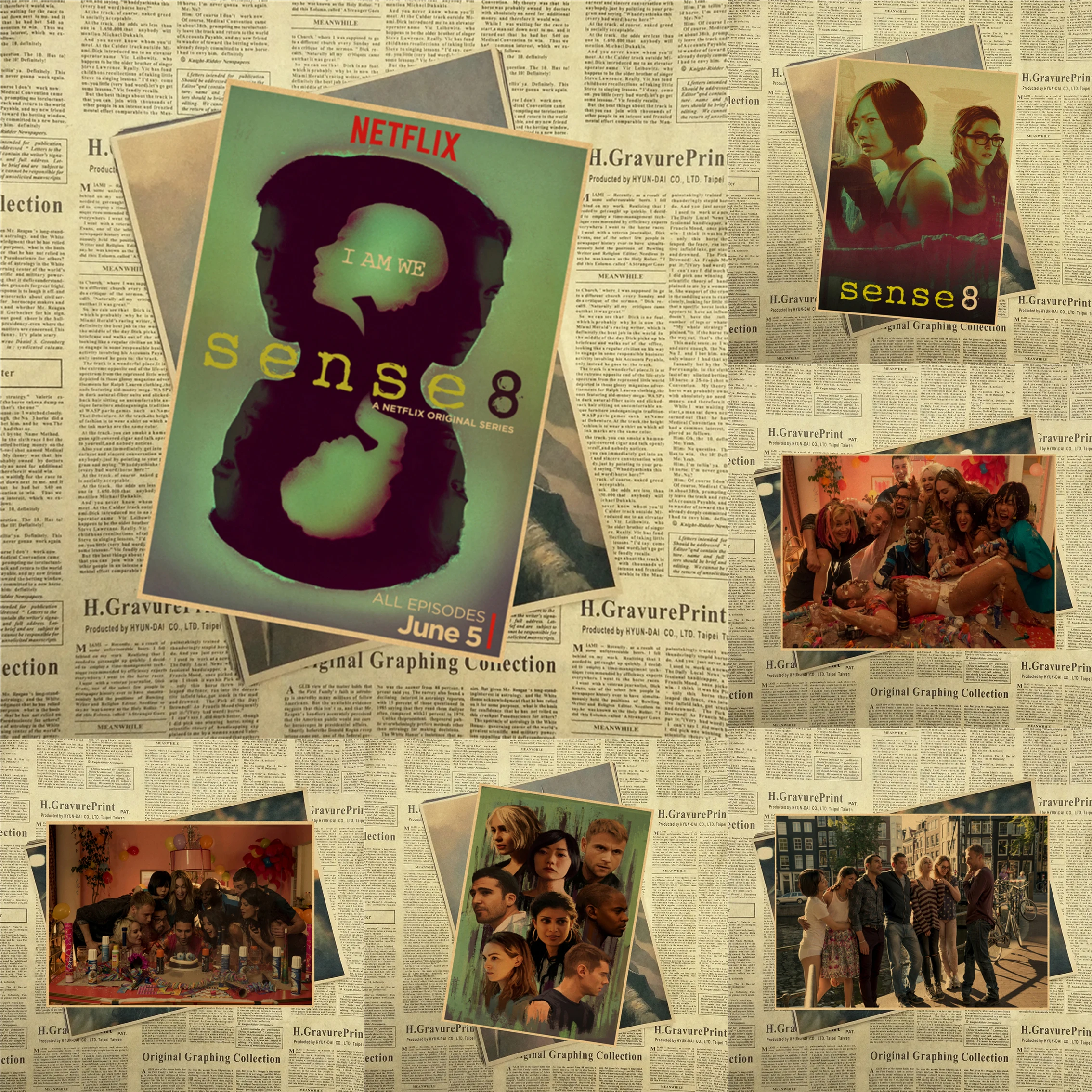 Винтажный Ретро-постер Sense8 винтажные настенные наклейки сделай сам постеры для