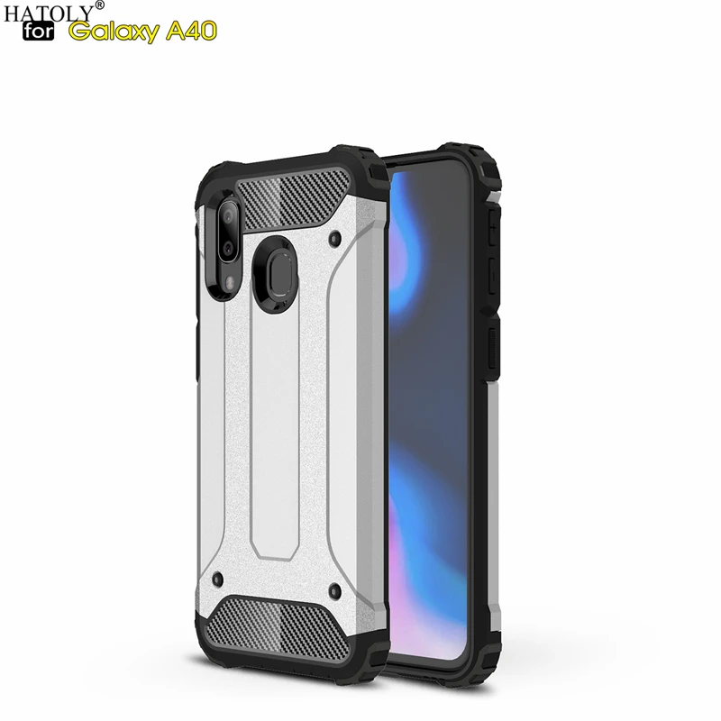 HATOLY For Coque Samsung Galaxy A40 Case Heavy Armor Slim Hard Rubber Tough Cover Silicon Phone On the for A405 | Мобильные телефоны