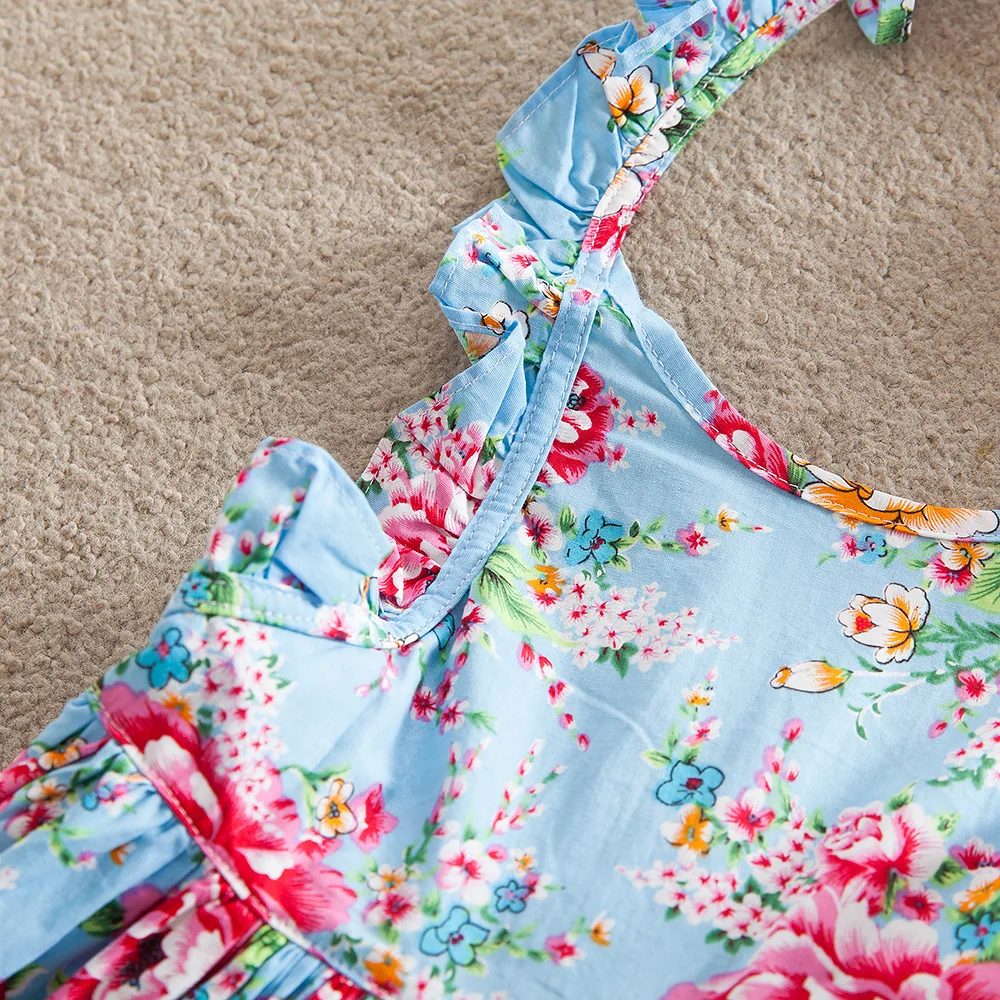 NEAT Baby Girl Dress Brand Summer Beach Style Floral Print Party Backless Dresses For Vintage Toddler Clothing 2-10Yrs | Детская одежда