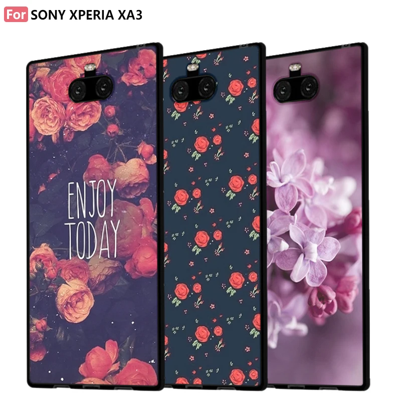 JURCHEN Phone Case For Sony Xperia XA3 Cartoon Colored Drawing Painted Micro Forsted Soft Silicone |