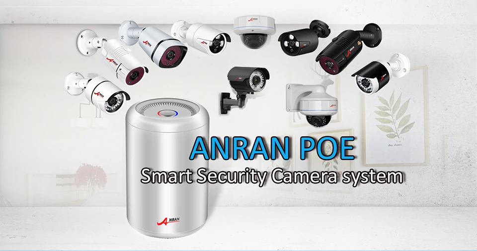 ANRAN CCTV H.265 8CH HD POE NVR 5.0MP 1920P Массив ИК День Ночь Открытый Пуля безопасности IP POE камера система с жестким диском
