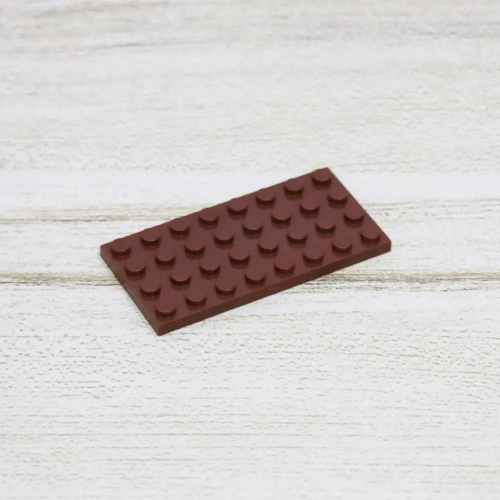 Coffee 10 шт. пластина 4x8 DIY обучающий строительный Блоки Кирпичи совместимый с лего плиты 3035 опорная плита собирает мелкие частицы - Цвет: Coffee