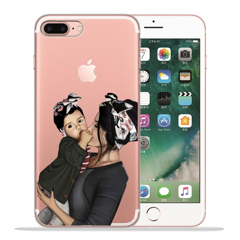 13 Милый модный роскошный чехол для маленьких девочек, чехол для iphone 8, 7, X, XS, Max, XR, 6, 7, 8 Plus, 5S, SE, мягкий прозрачный чехол для телефона Etui - Цвет: 13