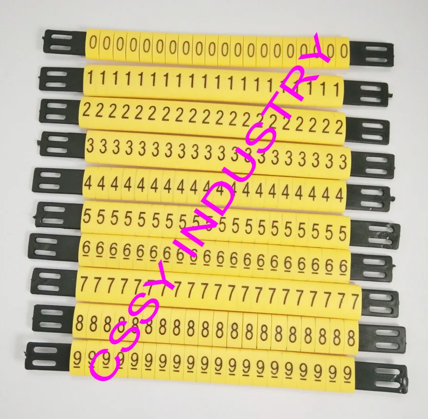 

10pcs/lot freeshipping MS-130mm cable marker line and 4mm2 Flat cable marker 0-9 10 different number