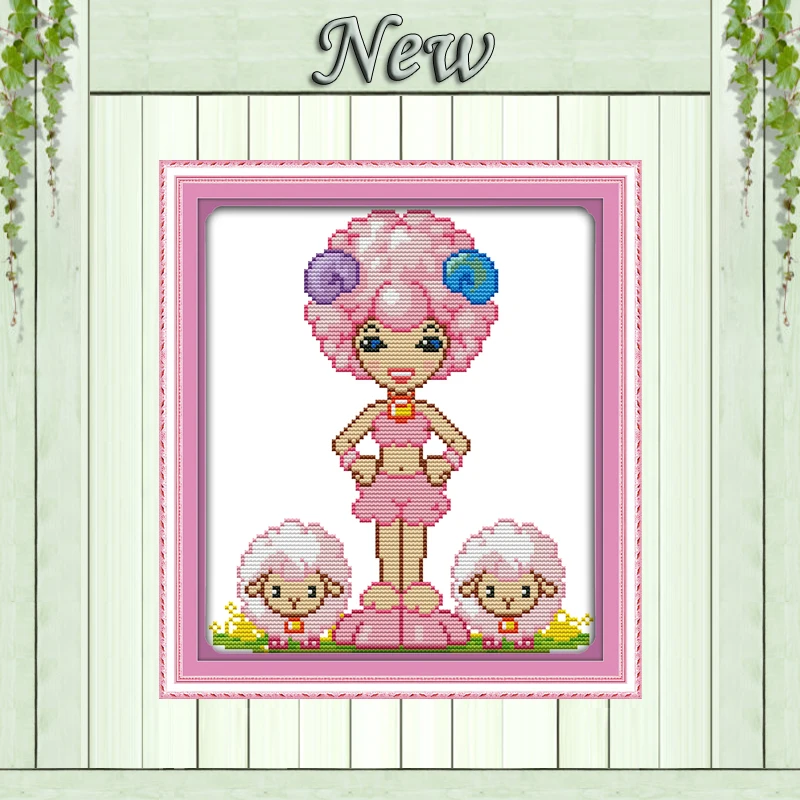 Набор для вышивания 12 знаков зодиака Лев мультяшная живопись Счетный принт на