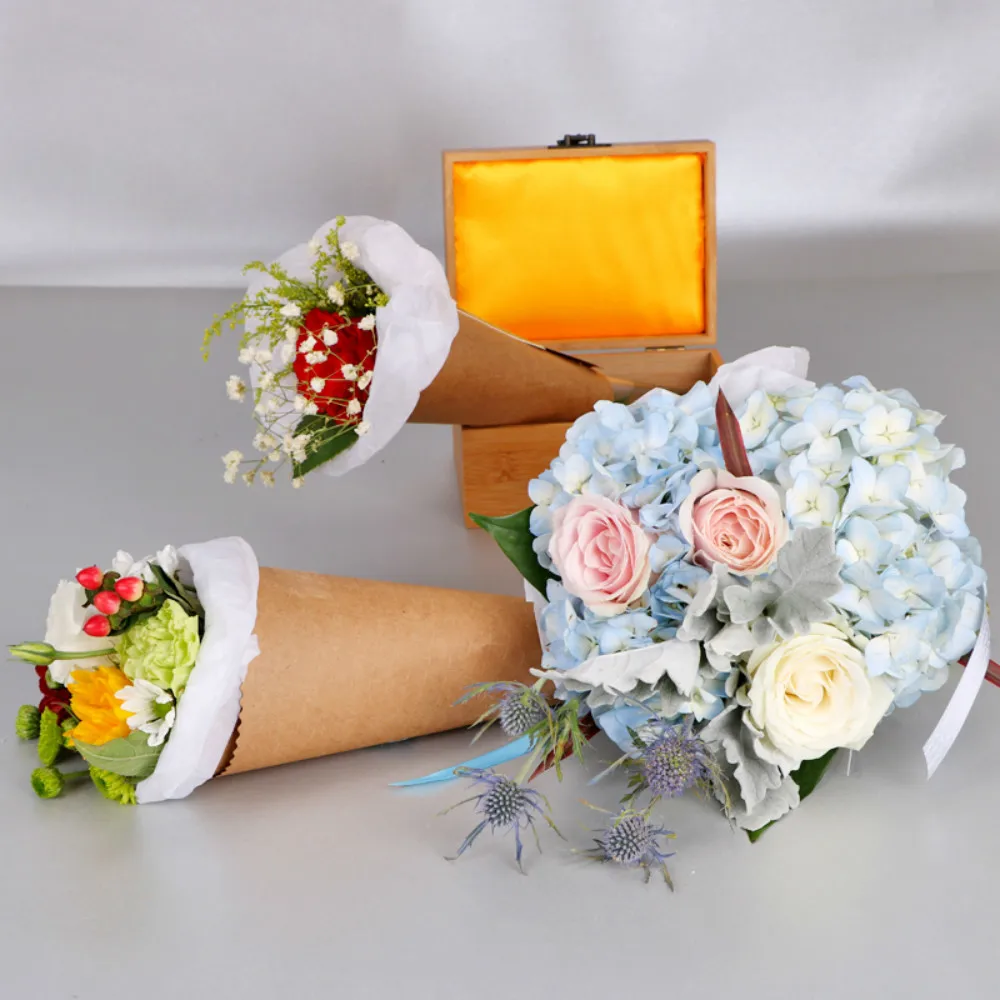 Корейская упаковочная бумага крафт бумажный подарок Сделай Сам мороженое цветок