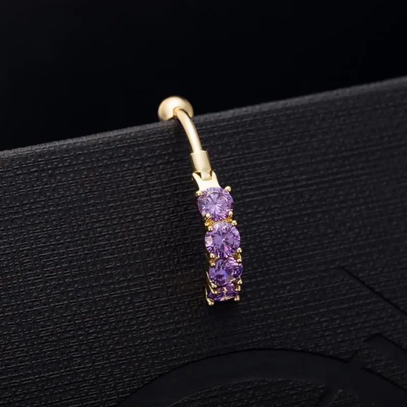 3 типа Стильное кольцо пупка живота Анти аллергия Нержавеющая сталь Циркон