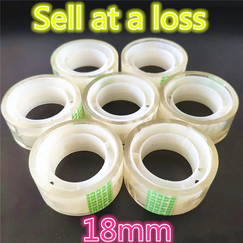 

18mm Small Office S2 Transparent Tape Students Adhesive Tape Packaging Supplies Drop Shipping Free shipping Russia