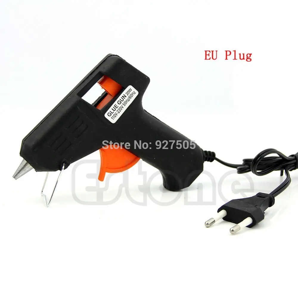 Электрический термоклеевой пистолет с европейской вилкой 20 Вт палочки