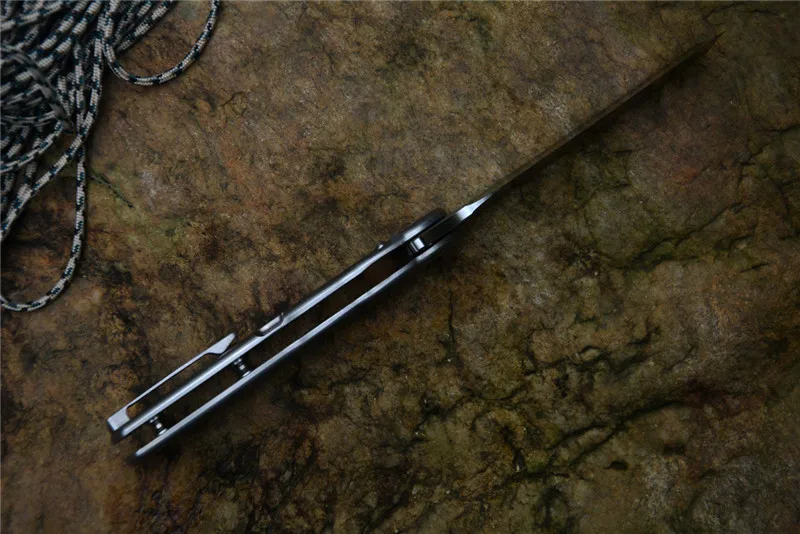 CH Flipper Pocket Razor Knife Man S35VN Blade Ball Bearing Titanium Handle Folding Outdoor knife for Gift Collections
