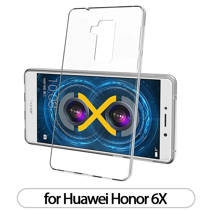 Чехол для huawei Honor 6A 6C 6X TPU Силиконовый Прозрачный Бампер Мягкий чехол для huawei Honor 6A Pro 6CPro прозрачный чехол на заднюю панель - Цвет: for Honor 6X