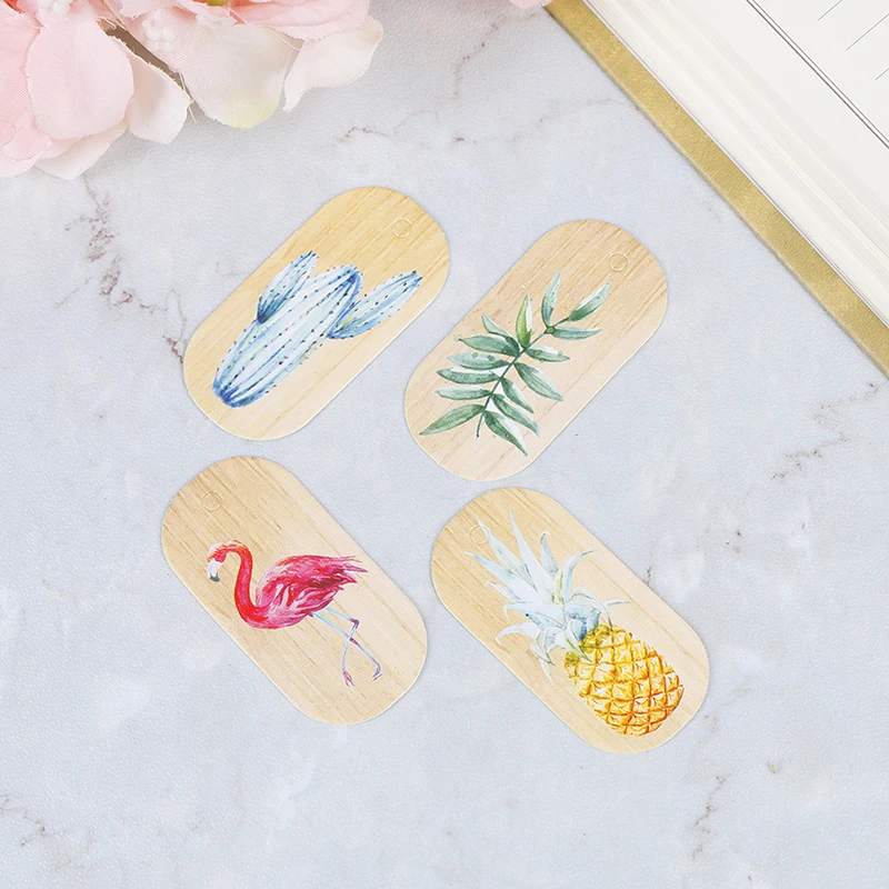 50 шт. подарочные бумажные бирки Фламинго ананасовая Бумага Подарочная коробка