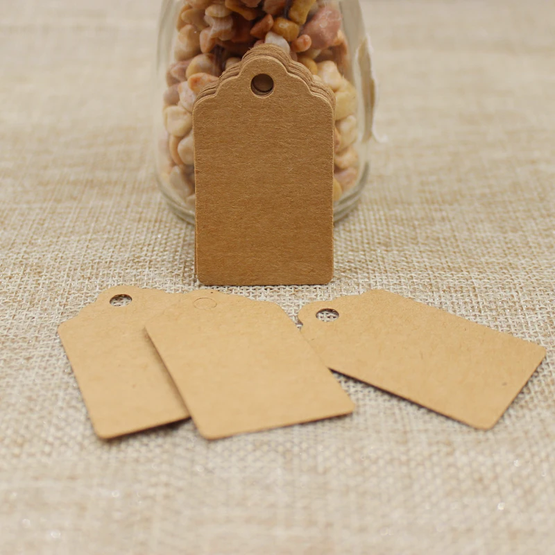 100 шт. 5*3 см самодельные ярлыки из крафт-бумаги/белой/фиолетовой/синей бумаги |