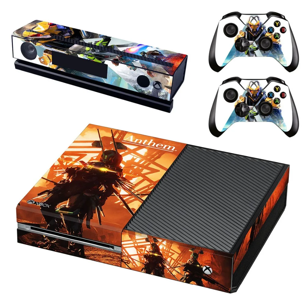 Новая наклейка на кожу для консоли Xbox One и Kinect и 2 контроллера для Xbox One, Виниловая наклейка на кожу-гимн