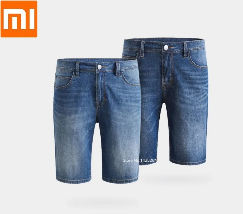 Fina e Leve Youpin Cottonsmith Roupa Masculina Respirável Cowboy Shorts Calças Legal Moda Jeans