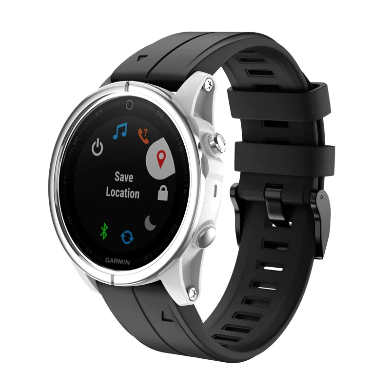 Черный Новинка 20 мм силиконовый ремешок для часов браслет на петле для Garmin Fenix 5s Fenix 5s Plus DC128 - Цвет: Черный