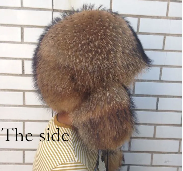 Теплая зимняя меховая шапка для мужчин 2018 НОВАЯ из лисьего меха 100% Новая Кожаная