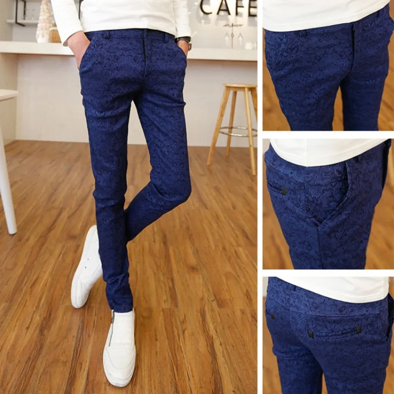 Мужские облегающие брюки Pantalones Hombre повседневные уличные в Корейском стиле
