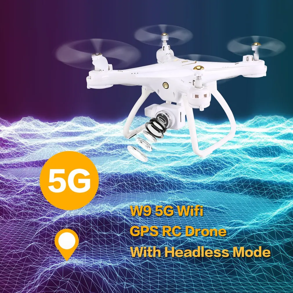 Attop W9 4G 5G Wifi gps 720P 1080P FPV камера передача в реальном времени Радиоуправляемый Дрон Квадрокоптер с безголовым режимом удержания высоты