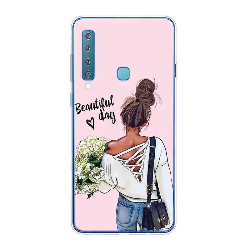 Style 06 Силиконовый мягкий чехол для телефона с принтом мамы и девочки для samsung Galaxy A9 A8 Star A7 A6 A5 A3 Plus - Цвет: Style 06