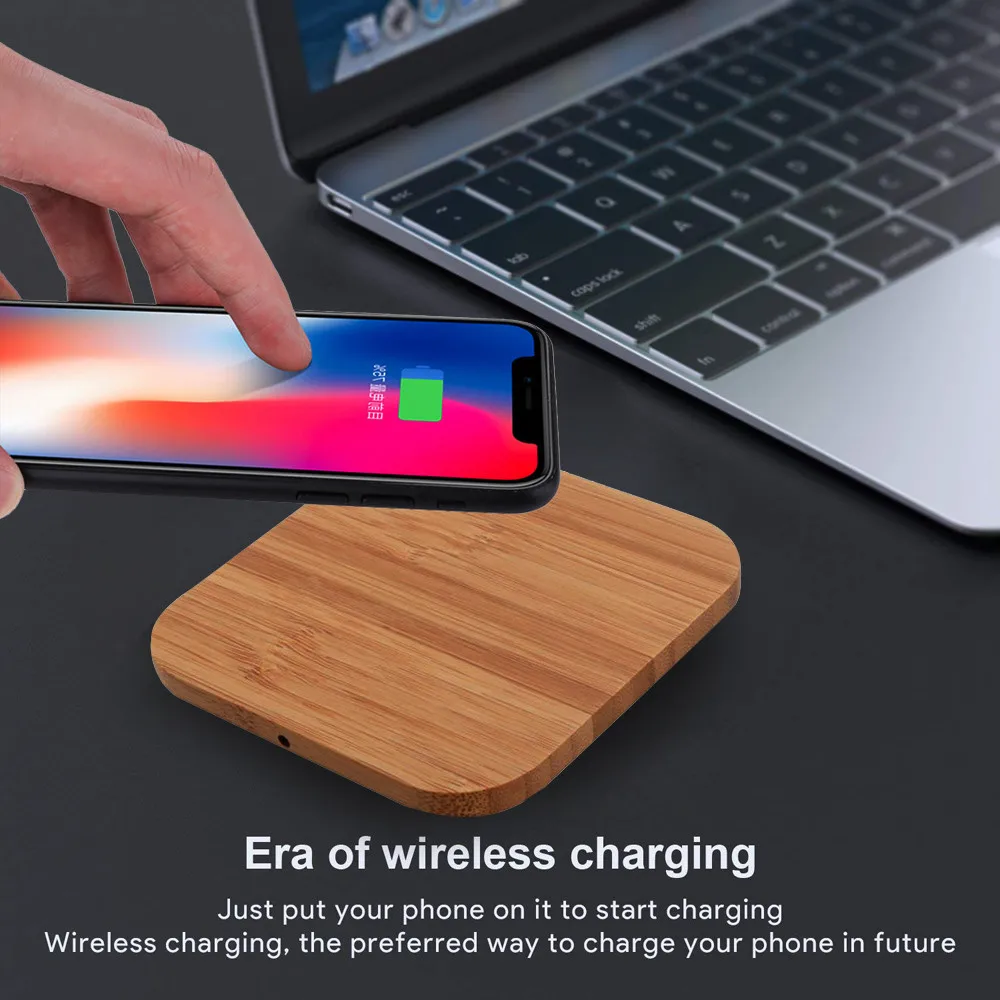Ультра тонкое Беспроводное зарядное устройство Qi для Iphone XS Max XR мобильный телефон
