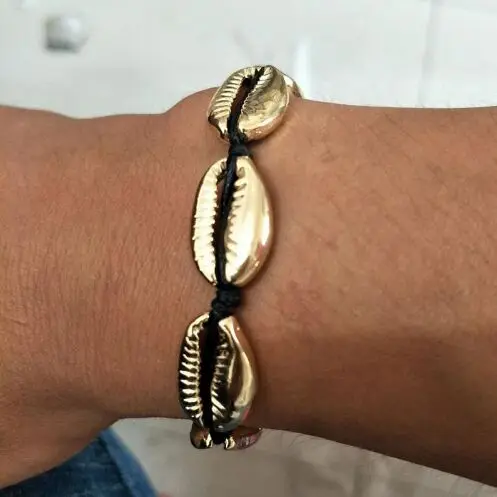 1 шт натуральная ракушка ручной работы вязки браслет браслеты из раковин Пляж