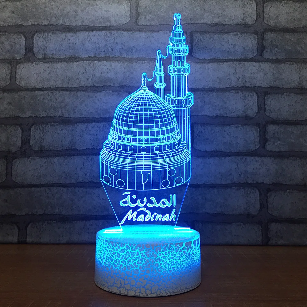 Светодиодный ночник с 3D зрением и сенсорной кнопкой 7 цветов меняющие цвет Usb