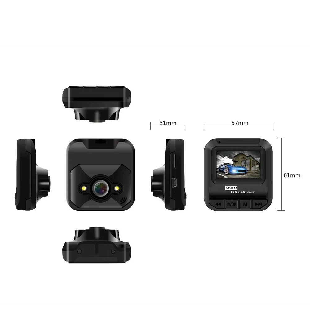 KKMOON 1080p Q1 мини 1,6 дюймов Full HD lcd экран Автомобильный видеорегистратор авто видео рекордер камера-Регистратор запись
