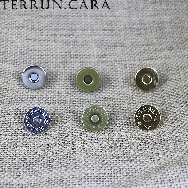 

50sets/lot 14mm 18mm 4 color bag wallet leather craft magnet button set