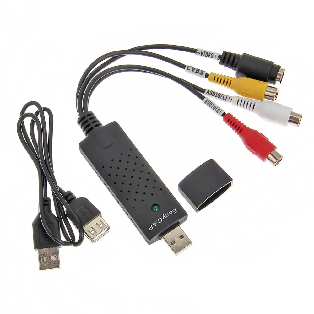 1 шт. USB 2 0 Видео ТВ DVD VHS Захват адаптер конвертер аудио видео кабели для ПК |