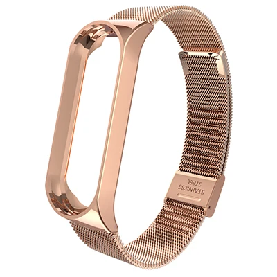 Rose Gold HANGRUI mi Band 4 ремешок металлический mi lanese из нержавеющей стали для Xiaomi mi Band 4 Global NFC Ремешок Браслет mi Band 4 с инструментом - Цвет: Rose Gold
