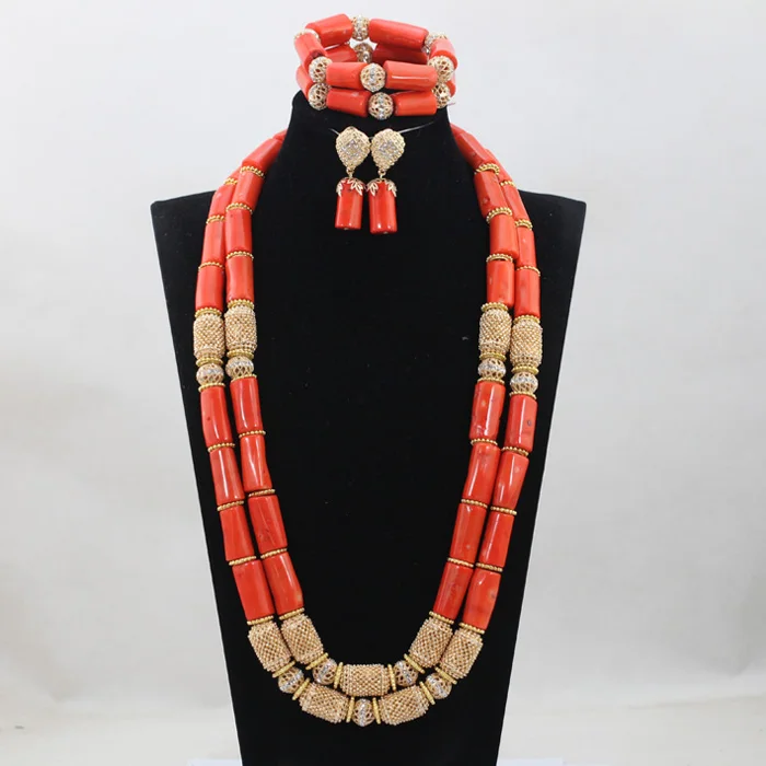 Ожерелье и серьги из настоящего кораллового бисера браслет ювелирные изделия