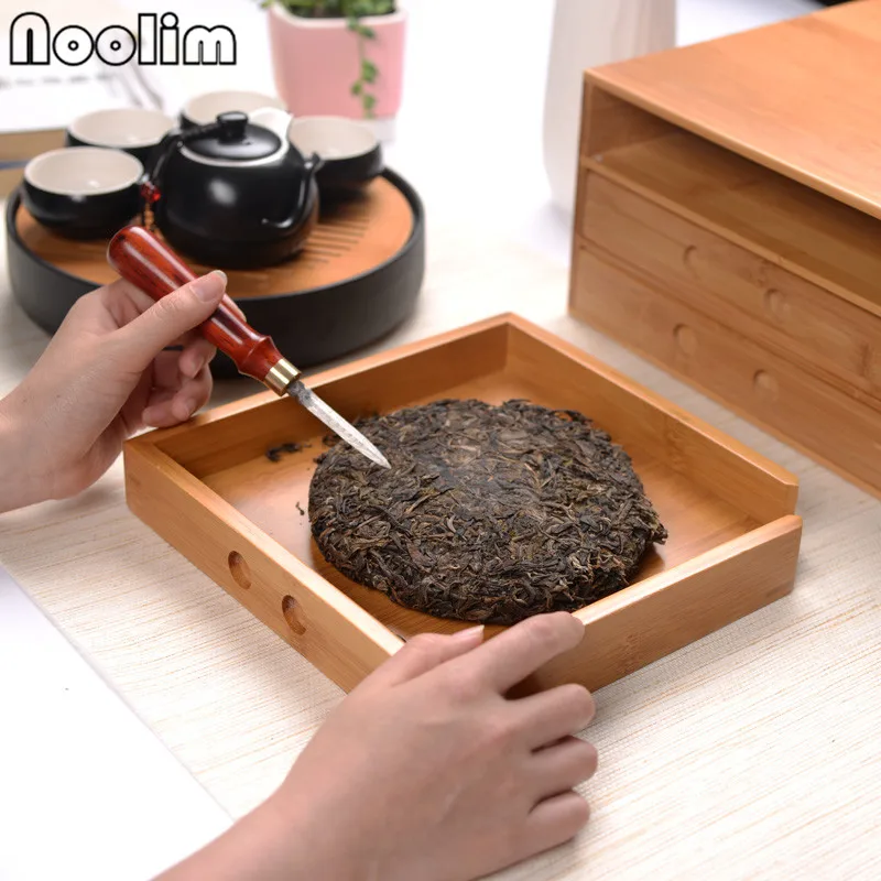 Чайная коробка из натурального бамбука Puer домашний набор ручной работы в стиле