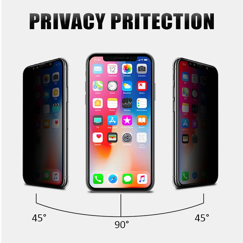 Защита конфиденциальности закаленное стекло для iPhone 6S 7 8 Plus 5S SE экрана 11 Pro X XR XS Max