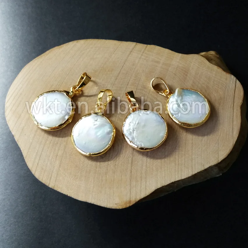 Женский очаровательный круглый кулон из пресноводного жемчуга оптовая продажа