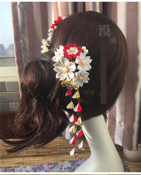 Китайский античный стиль заколка для волос Сакура кимоно цветы аксессуары