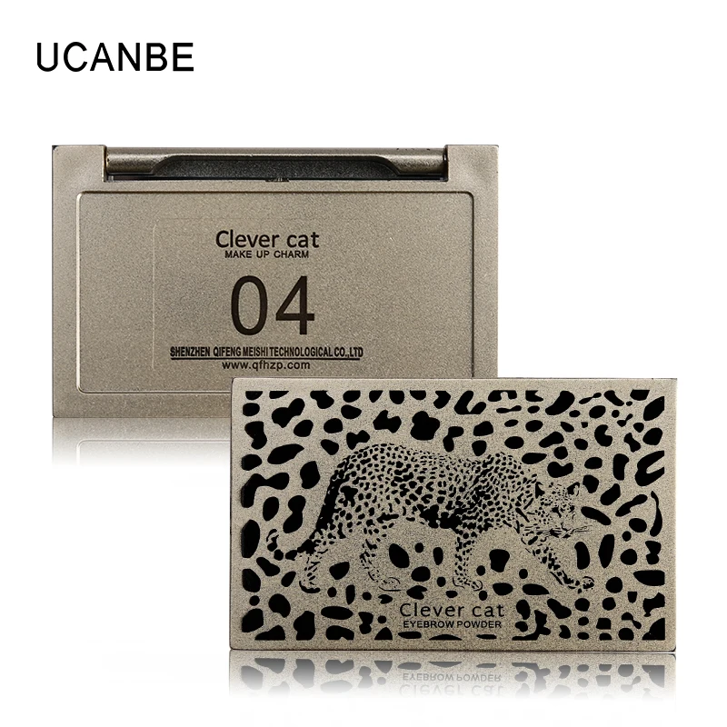 Леопардовая пудра для бровей 2 цвета палитра макияжа водостойкая натуральная
