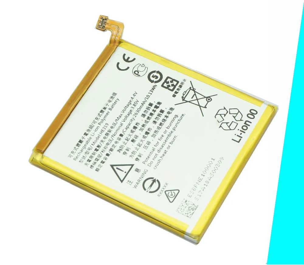 EVENZEAL 15PCS/LOT Smart Mobile Phone Replacement Battery For Nokia 3 1038 1028 1032 TA-1020 HE319 / HE 319 2630mAh 10.13Wh | Мобильные