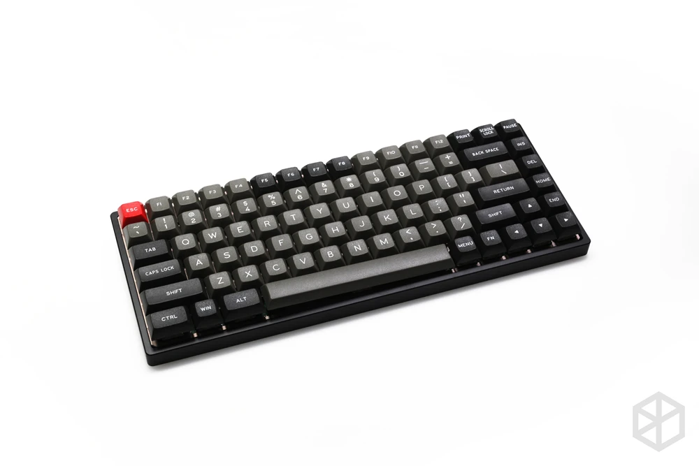anodized aluminium flat case with metal feet for custom mechanical keyboard black siver grey colorway for xd84 75 free global shipping